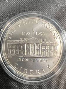 1992 US SILVER DOLLAR WHITE HOUSE COMMEM IN AIRTITE 90% SILVER