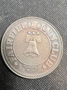 1 TROY OZ .999 FINE SILVER FAIRFIELD COIN CLUB ROUND