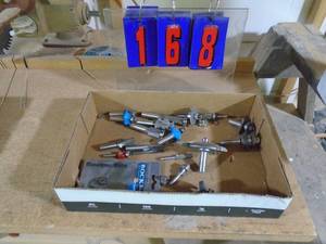 lot 168 image: Flat of router bits. As shown.