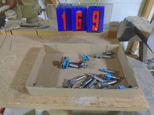 lot 169 image: Flat of router bits. As shown.