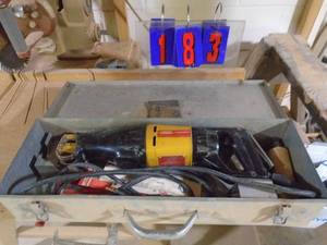 lot 183 image: Dayton saws all in metal box. Looks like heavy duty unit. As shown.