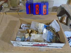 lot 186 image: Rockler brass hardware. As shown.