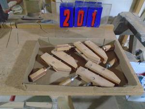 lot 201 image: Qty of 4 mid size parallel clamps. As shown.