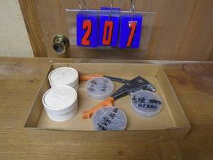 lot 207 image: Flat of pop riveter & rivets. As shown.