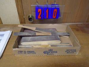 lot 210 image: Flat of custom made contour sanding blocks. As shown.