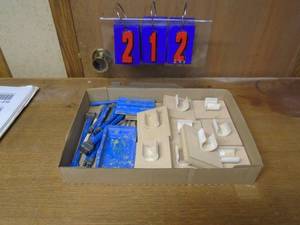 lot 212 image: Flat of silicone glueing mat & fixtures. As shown.