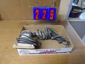 lot 229 image: Palm sander & drill. As shown.