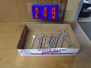 lot 249 image: Flat of wrenches. As shown.