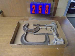lot 258 image: Flat of clamps. As shown.
