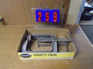 lot 259 image: Flat of large c clamps. As shown.