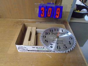 lot 309 image: Luthier clamps & Craftsman clock. As shown.