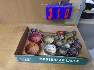 lot 310 image: Large box of hole saws & arbor. As shown.