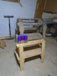 lot 326 image: Qty of 2 old large saw horses. Pictures shows three but small one got pulled. As shown.
