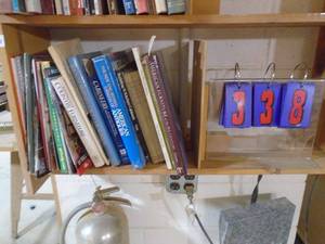 lot 338 image: Shelf of wood working books. As shown.