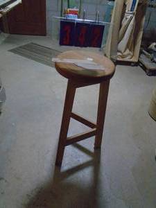 lot 342 image: Wood shop stool. As shown.