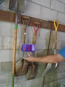 lot 358 image: 3 shovels. Not including yellow handle. As shown.