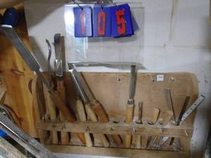 lot 105 image: Wood lathe chisels. All high quality. As shown.