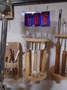 lot 106 image: Wood lathe chisels. All high quality. As shown.
