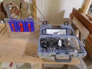 lot 131 image: Dremel digital rotary tool in case with flex shaft. As shown.