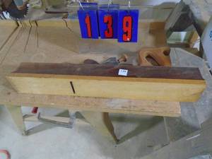 lot 139 image: Wood 24 flat bottom plane. As shown.