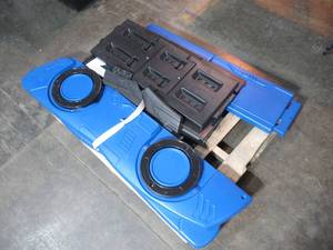 lot 47 image: Racecar Toddler Bed Ready for Assembly - BLUE
