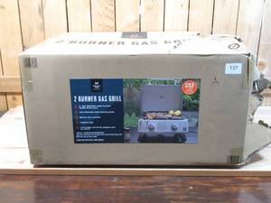 lot 30 image: Members Mark Portable Stainless Steel 2-Burner Gas Grill