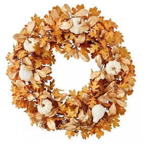 lot 22 image: MEMBERS MARK 30 HARVEST WREATH, GOLD