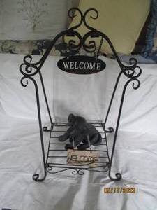 lot 34 image: Black Metal Entry Welcoming Display...