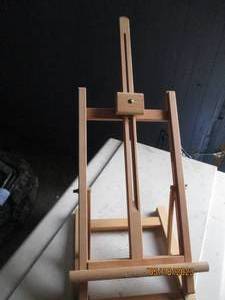 lot 165 image: Wood framed easel to create or disp...