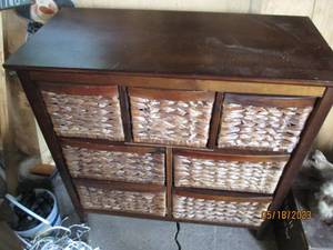 lot 167 image: Wood framed Storage organizer cabin...
