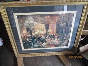 lot 169 image: Large 48 Painting with Ornately de...