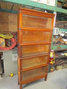 lot 126 image: Vintage 5 Section Legal Bookcase 10x34x78