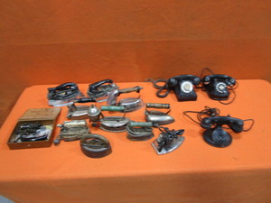 lot 139 image: Vintage Irons & Phones