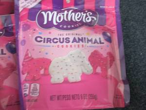 6- 9 oz pks Mothers Circus Animals...
