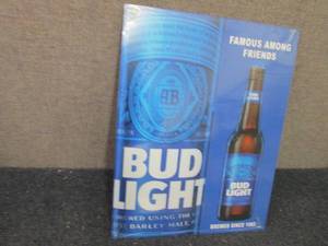 Metal Bud Light Sign 16x12.5 inches...