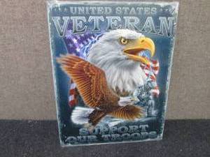 Metal  Veteran Sign 16x12.5 inches...