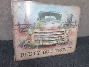 Metal  RustyTrusty Sign 16x12.5 in...