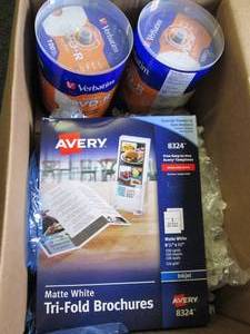 lot 9 image: box of dvd printable R avery tri fo...