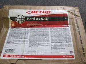 lot 37 image: 5 gallons of betco hard as nails fl...