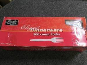 lot 65 image: box of elegant dinnerware 500 count...