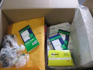 lot 67 image: box of paper, file folders , avery ...