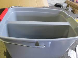 lot 107 image: rubbermaid brute double bucket ...