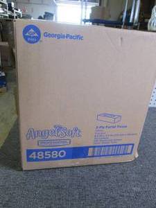 lot 108 image: case of angel soft 2-ply facial tis...