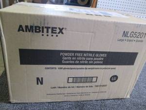 lot 124 image: case of ambitex powder free nitrile...