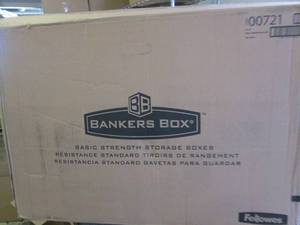 lot 128 image: case of 6 bankers boxes store files...
