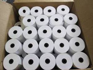 lot 131 image: case of pos rolls of registar paper...
