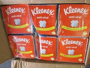 lot 147 image: case of kleenex anti - viral 4 x 3 ...