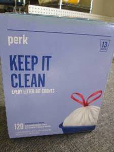 lot 182 image: case of perk 120 13 gallon drawstri...
