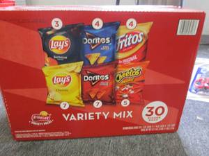 lot 203 image: package of frito lays variety mix c...