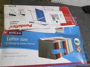 lot 213 image: lot of 4 boxes of letter size hangi...